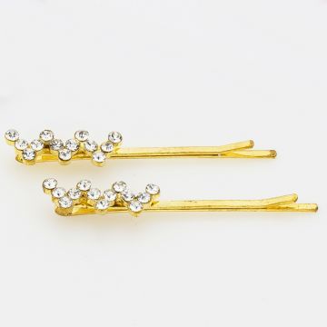 Τσιμπιδάκι μεταλλικό σε χρυσό χρώμα με στρας