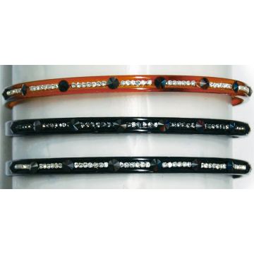 Στέκα πλαστική,σχέδιο στράς και πέτρες σε 2 χρώματα