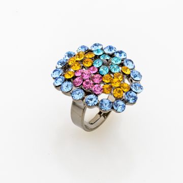 Δαχτυλίδι με Πολύχρωμα Κρύσταλλα