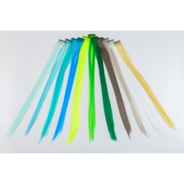 Κτενάκι συνθετική τρίχα σε 22 χρώματα-Γαλάζιο ανοιχτό 