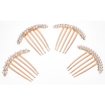 Χτενάκι διακοσμημένο με πέρλες και στρας σε 4 σχέδια