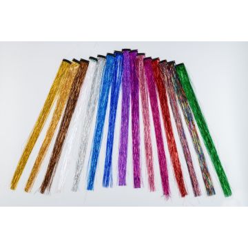 Κτενάκι λαμέ τρίχα σε 15 χρώματα