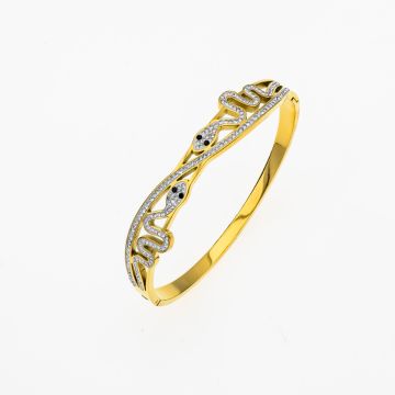 Βραχιόλι από ανοξείδωτο ατσάλι με σχέδιο φιδάκια