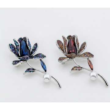 Καρφίτσα Λουλούδι με Κρύσταλλα