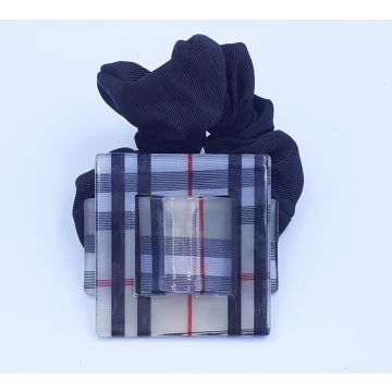 Λάστιχο πλαστική καρό αγκράφα