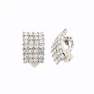 Σκουλαρίκια μεταλλικά με στράς