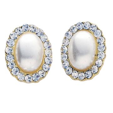 Σκουλαρίκια μεταλλικά σε περίτεχνα σχέδια διακοσμημένα με στράς και πέρλα-3