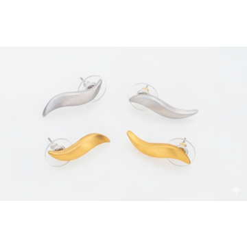 Σκουλαρίκια Κυματιστή Γραμμή