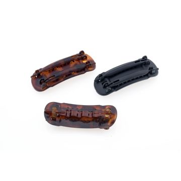 Κλιπ πλαστικό σε μαύρο και καφέ