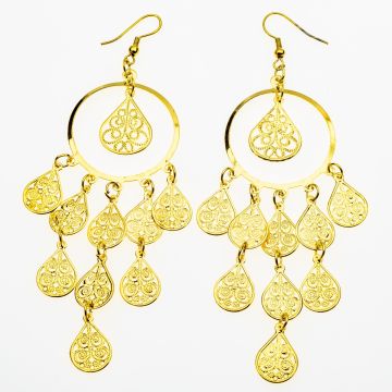 Σκουλαρίκια μεταλλικά βυζαντινά σχέδια σε χρυσό χρώμα (2 σχέδια)