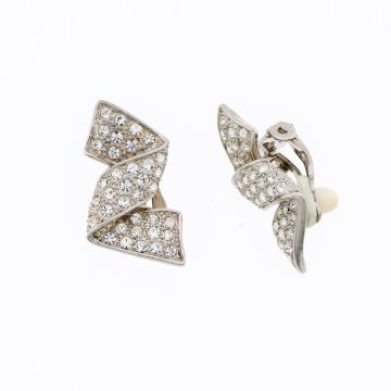 Σκουλαρίκια μεταλλικά κεραυνός με στράς