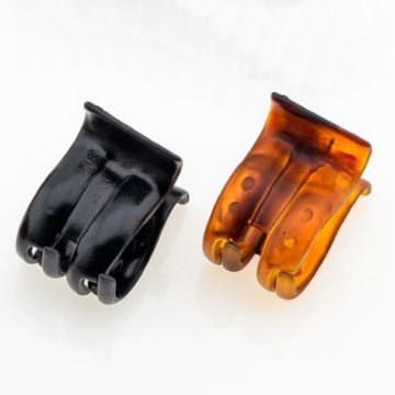 Κλάμερ πλαστικό σε καφέ και μαύρο