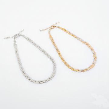  Πλεκτό Κολιέ Αλυσίδα 