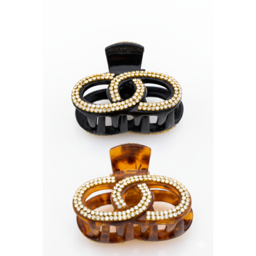 Κλάμερ πλαστικό ενωμένοι κρίκοι με στράς