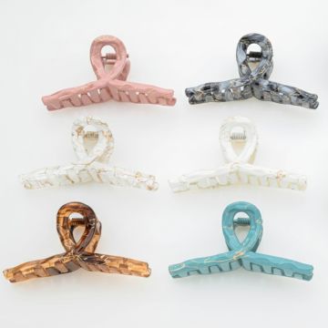 Κλάμερ Twisted Marble με Χρυσές Λεπτομέρειες 