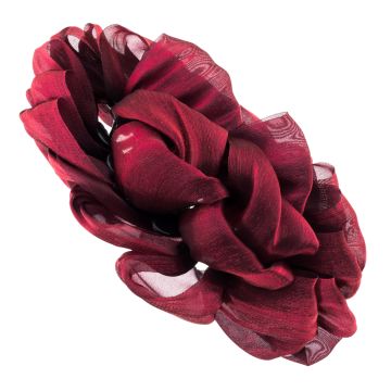 Κλάμερ με υφασμάτινες κορδέλες-Μπορντό