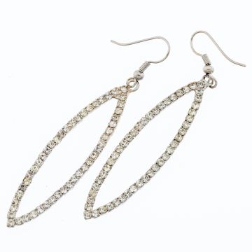 Σκουλαρίκια μεταλλικά ασημί κρεμαστά (2 σχέδια)