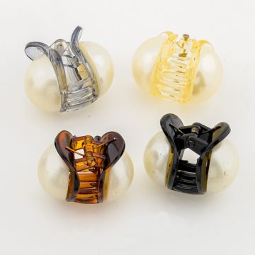 Κλάμερ μικρό με πέρλα σε 4 χρώματα