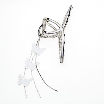 Κλάμερ μεταλλικό με πεταλούδες σε χρυσό και ασημί