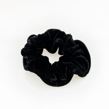 Σούρα υφασμάτινη βελόυδο σε μαύρο χρώμα