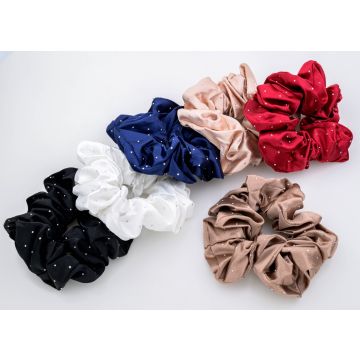  Κομψές σούρες μαλλιών από σατέν διακοσμημένες με στρασάκια