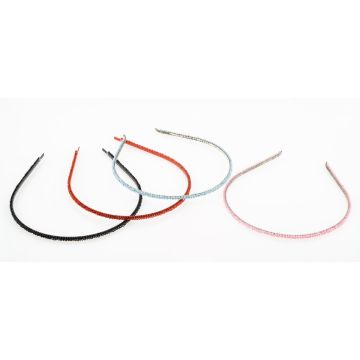 Στέκα λεπτή μεταλλική διακοσμημένη με χάντρες σε 4 χρώματα