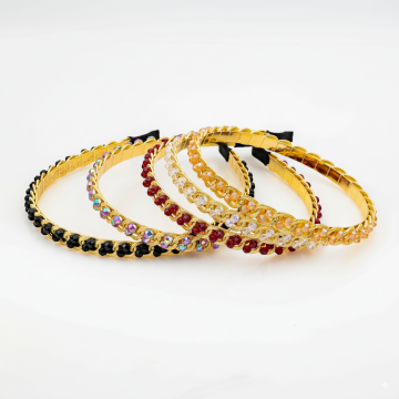 Χρυσή στέκα αλυσίδα με κρύσταλλα σε 5 αποχρώσεις