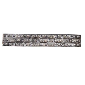 Μπαρέτα μεταλλική σχέδιο παράλληλες γραμμές διακοσμημένες με στράς