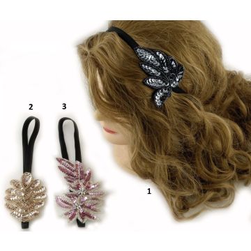 Στέκα υφασμάτινη φύλλο διακοσμημένο με πούλιες σε 3 σχέδια